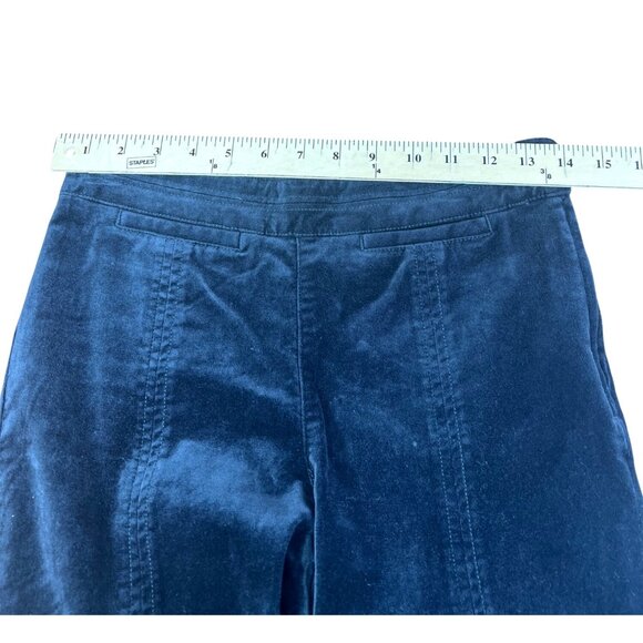 Anthropologie Black The Essential Slim Velvet Straight Pants US 0 UK 4 EU 32 - Picture 13 of 16